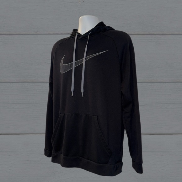 Nike Dri-FIT Black Hoodie Men’s Size Large | Swoosh Logo Pullover  Sweatshirt - Picture 5 of 9